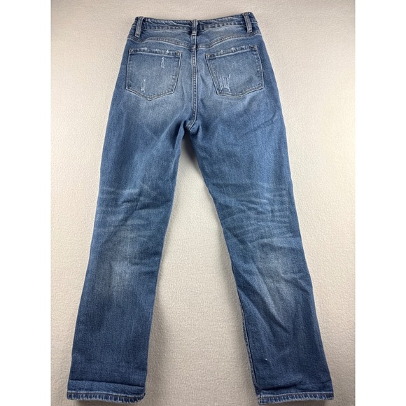 KanCan Signature Baggy Fit Distressed High Rise Jeans Medium Wash VBK1908A 27 - Picture 2 of 8